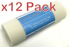 12 Pack Rainforest Non-Adhesive Non-Slip Shelf Drawer Liner, 12in x 20ft White