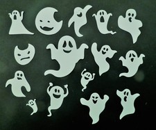 15 Halloween Ghost Cardstock Paper Die Cut Embellishment Scrapbook Cardmaking