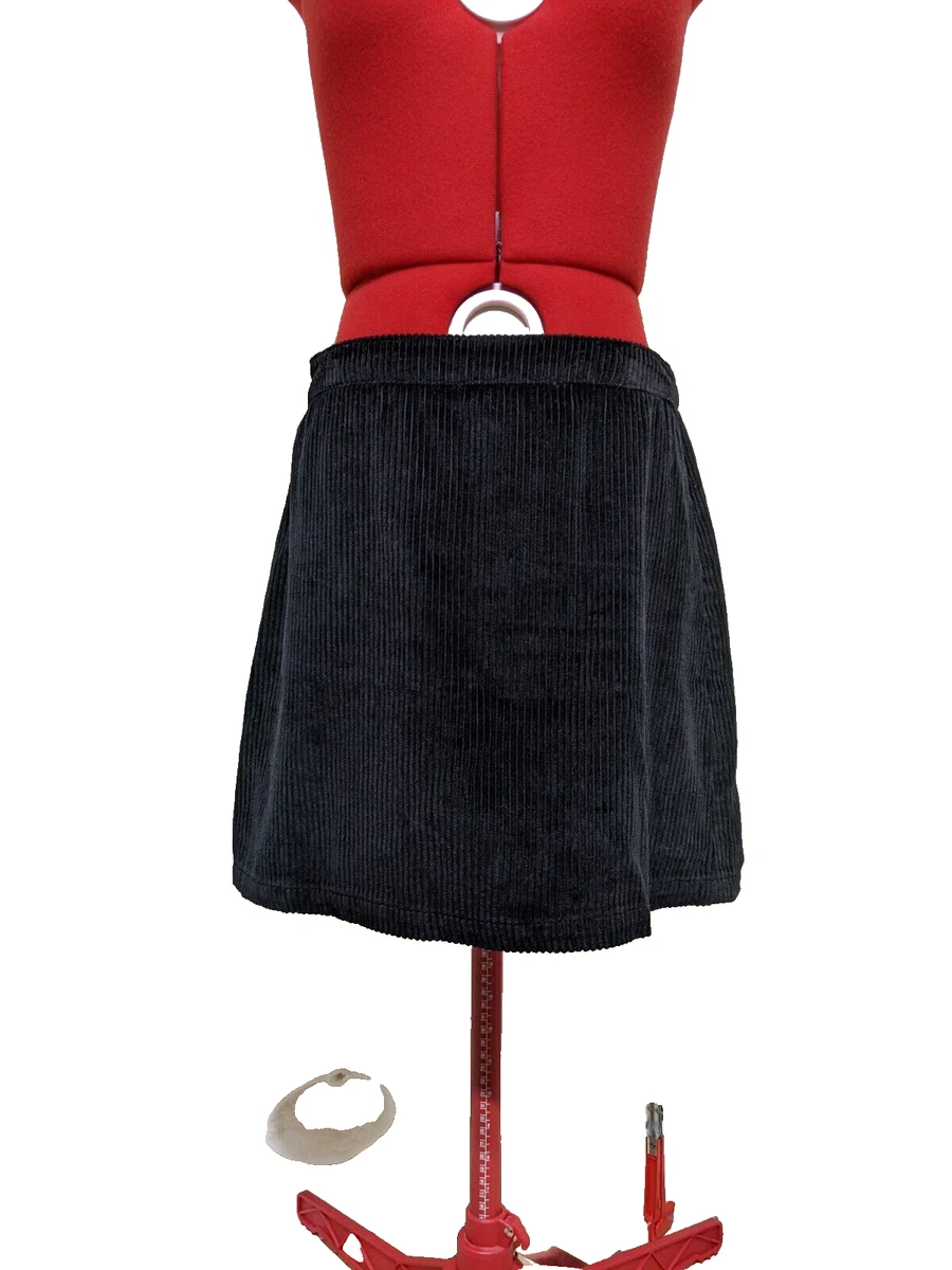 Black corduroy top skirt primark