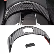 For Benz C-Class 2015-2020 Carbon Fiber Armrest Box Cover Trim Decor Cover Trim