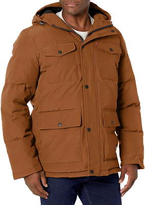 levi's men's big & tall quilted parka jacket