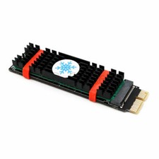 NGFF M2 nvme M key SSD to PCI- E 1X Adapter with Heatsink vertical installation