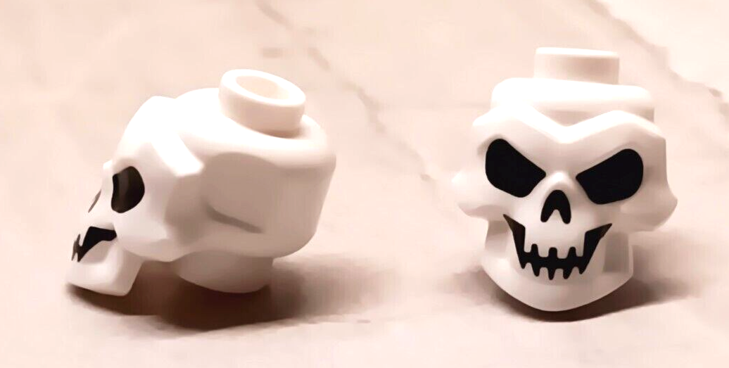 New LEGO Big Skeleton Head Carved Sculptured Creepy Smile
