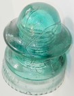 VINTAGE H.G. CO. PETTICOAT PATIENT MAY 2 1893 TWO TONE AQUA GLASS INSULATOR — photo 6