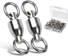 Ball Bearing Swivels Connector High Strength Stainless Steel Solid Welded Rings 