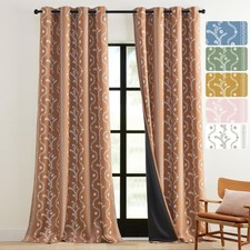 Boho Blackout Curtains for Bedroom 2 Panels Terracotta Curtain for Living Roo...