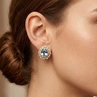 Brilliant Color Change Alexandrite 7.40Ct 925 Sterling Silver 24K Gold Earrings