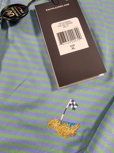 NUEVO RLX Ralph Lauren The Biltmore Polo Para Hombres XL Azul Rayas Hacia el Este Ho CC - Imagen 2 de 13