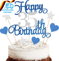 Tortendeko Happy 35Th Birthday Deko Kuchen Topper 35. Geburtstag Frau, Cake Topp