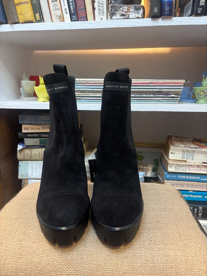 Giuseppe Zanotti 麂皮绒皮革厚底 Tonix 高跟鞋 尺寸 36 $1195 — 第 2/4 张图片