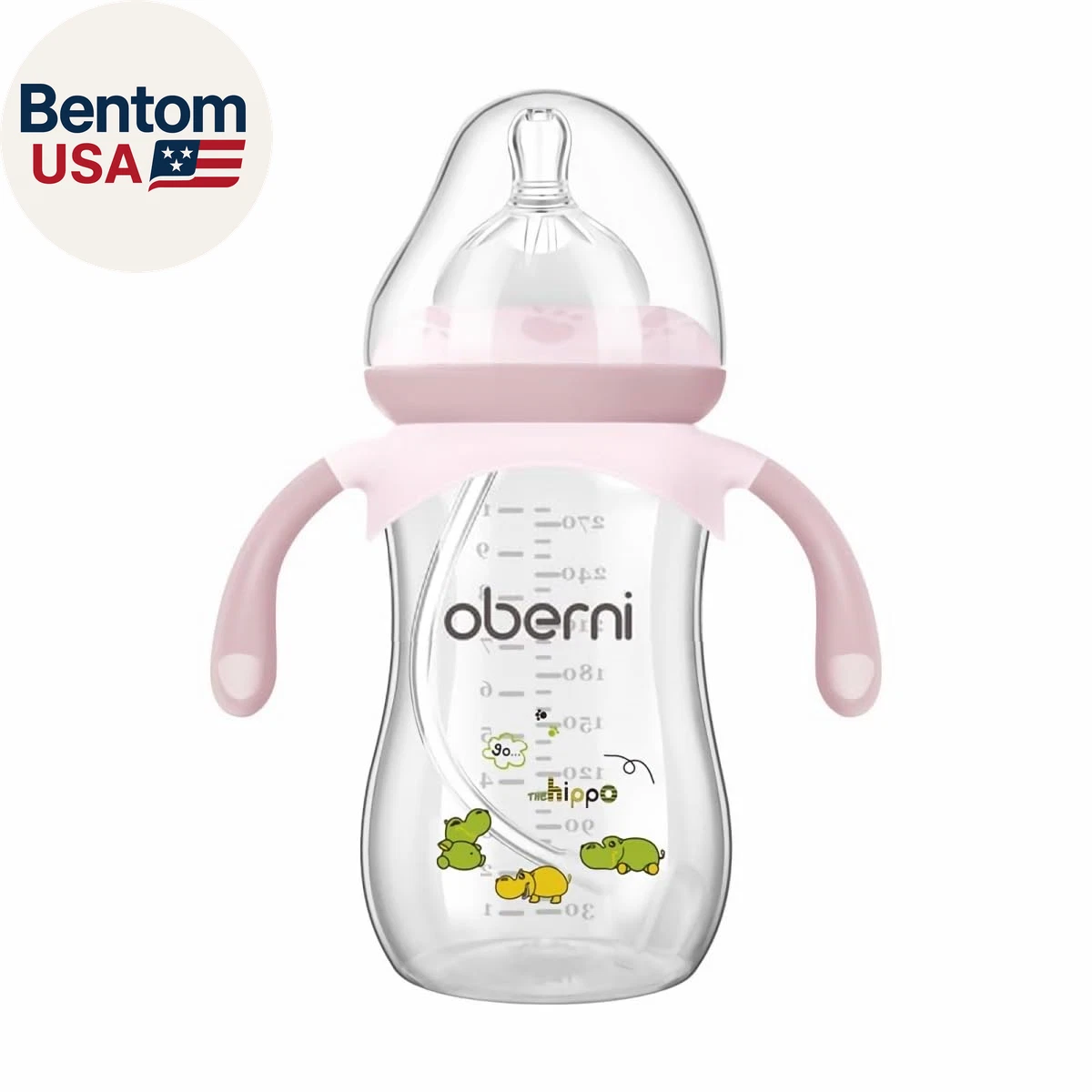 Baby Bottles, Weighted Straw Toddler Milk Bottles with Non-Slip Handle, Size + V