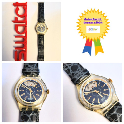Swatch Automatik gebraucht Nachtigall SAK104 1993 Vintage Armbanduhr Used