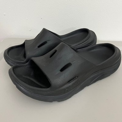 Hoka Ora Recovery Slide 3 Mens 9 Womens 11 Black EVA Foam Sport Sandal Comfort