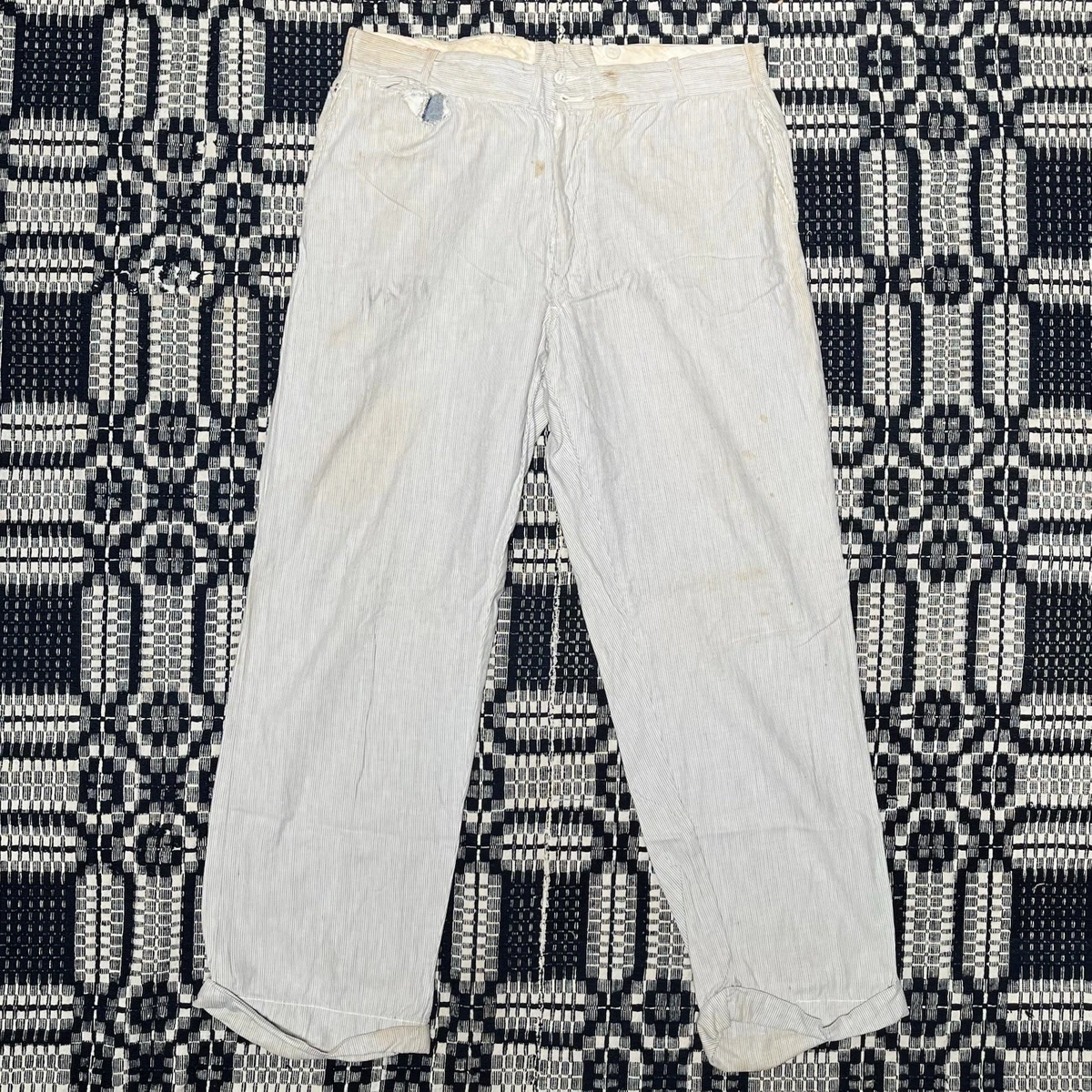 Cotton White Vintage Pants for Men for sale | eBay