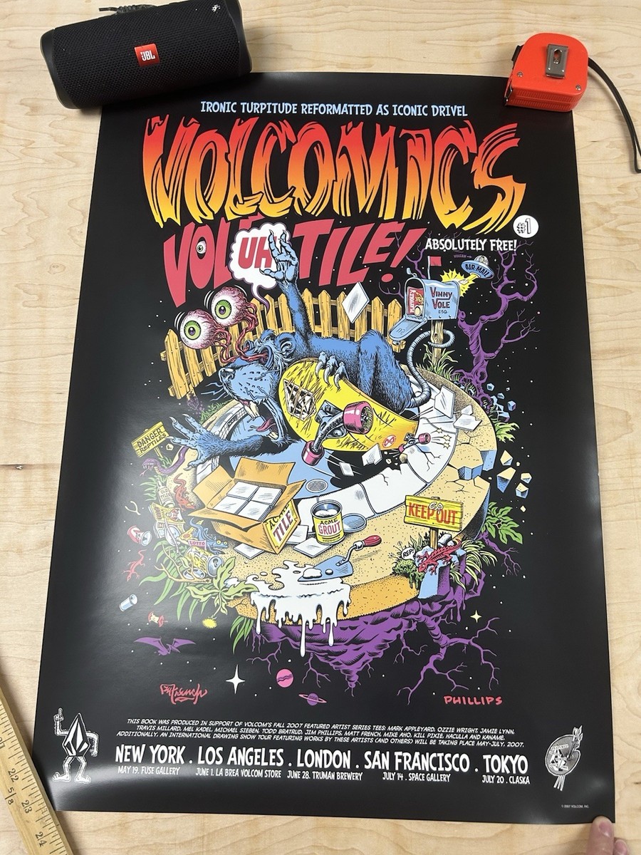 Volcom 2007 Featured Artist FA PHILLIPS VOLCOMICS VOLUHTILE Poster