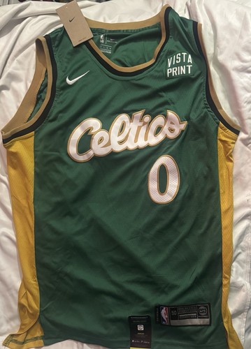 Jayson Tatum #0 Men's Green Boston Celtics Jersey By Nike Large 