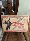 Vintage Disney MARX ZORRO  Play Set Box Only 1958 Red