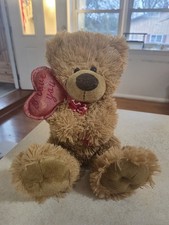 Seasonal Sensations Brown Plush Teddy Bear 11in 'I Love You' Heart 2011