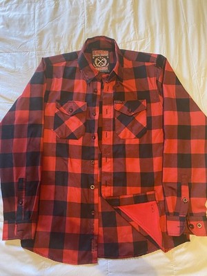 Dixxon ''Redrum'' Stephen King's The Shining Red Black Buffalo Plaid Flannel Med 
