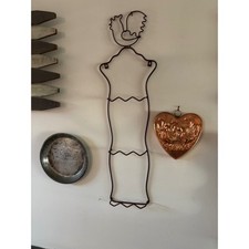 Vintage Metal Wire Rooster Wall Rack 3 Tier P...