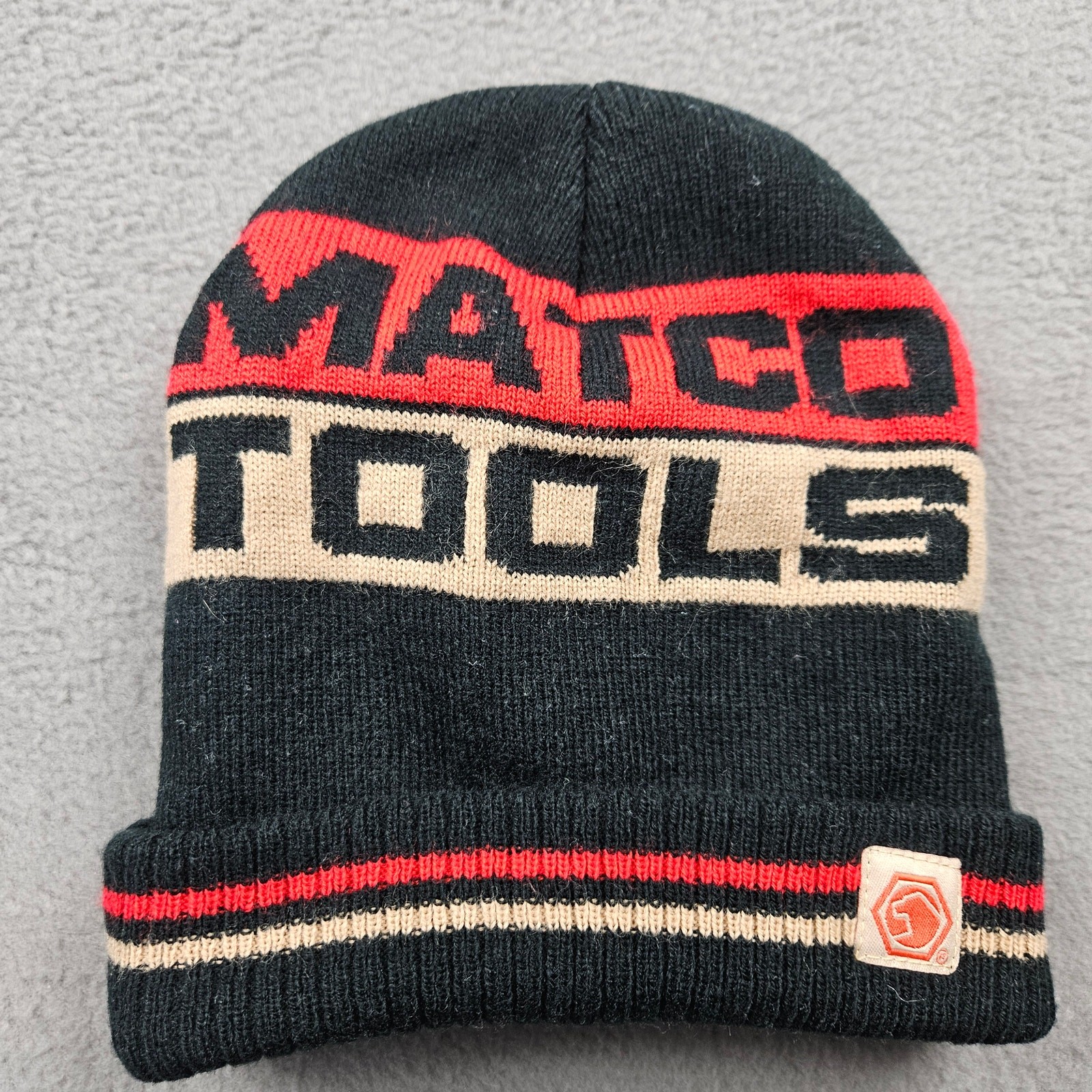 Matco Tools Beanie Knit Adult One Size Black Red