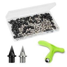 3/8 Inch Track Spikes, 120 Pcs 9.5mm Alloy Steel Shoe Spikes Replacements and...