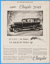 1928 Chrysler 65 4 Door Sedan Enclosed Modern Car Style For The Modern Age Ad 1928 Chrysler 65 4 Door Sedan Enclosed Modern Car Style For The Modern Age Ad