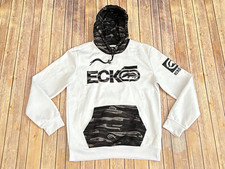 Ecko Unltd Men  s Embroidered White Camo Rhino Hoodie Size Medium