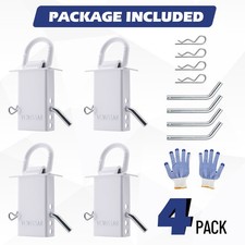 4 Pack Stake Pocket D Ring Heavy Duty Adjusta...