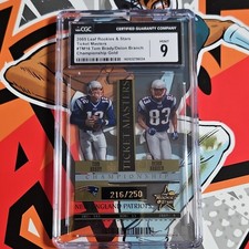 Tom Brady/D Branch 2005 Leaf Rookies & Stars Ticket Masters Chp Gold TM16 /250 