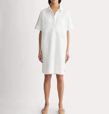 Everlane Minimalist White Button Front Collared Oxford Shirt Dress Size Lrg NWT