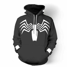 Venom Spiderman Hoodie Pullover Jumper Hooded Sweater Cosplay Sweatshirt Coat