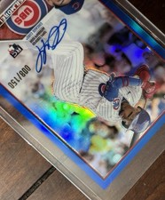 2023 Topps Chrome Blue Refractor Rookie Autograph Christopher Morel /150 Cubs
