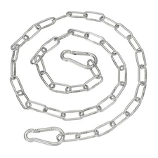 1/8 x 40" Fitness Chain Porch Hanging Swing Chair Chain Heavy Duty Silver