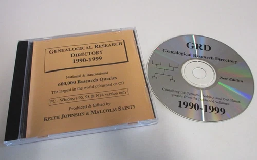 Genealogical Research Directory: 1990-1999 - Johnson & Sainty - History - CD-ROM