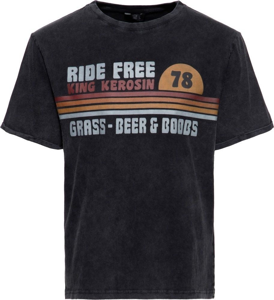 King Kerosin T-Shirt Oilwashed Ride Free KKU41063 11290₽