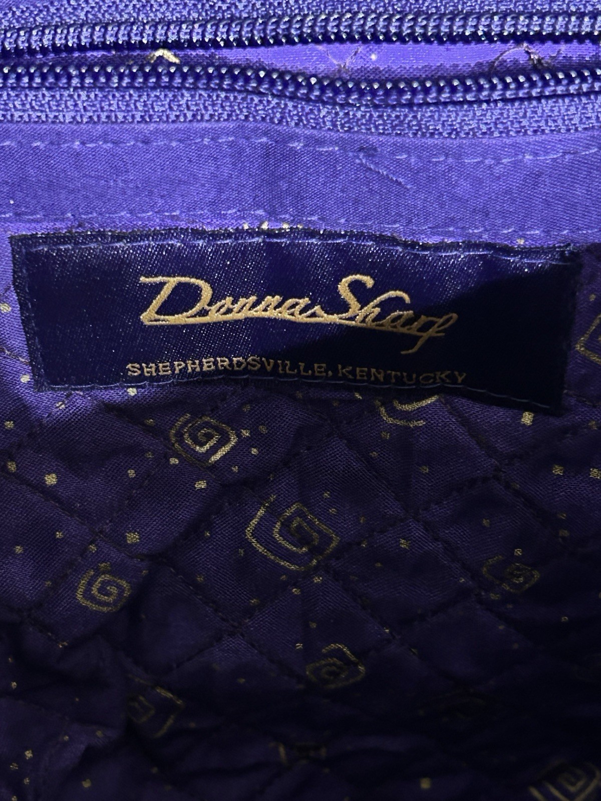 Donna Sharp Quilted Floral Patchwork Purple And G… - image 9