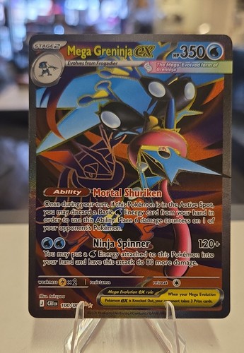 Pokemon TCG Mega Greninja ex 100/086 Me04: Chaos Rising Holo