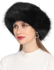 Faux Fur Headband for Women Winter Earwarmer Earmuff with Elastic