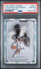 2025 TOPPS CHROME GLASS CANVAS #GC-4 SHAI GILGEOUS-ALEXANDER PSA 10