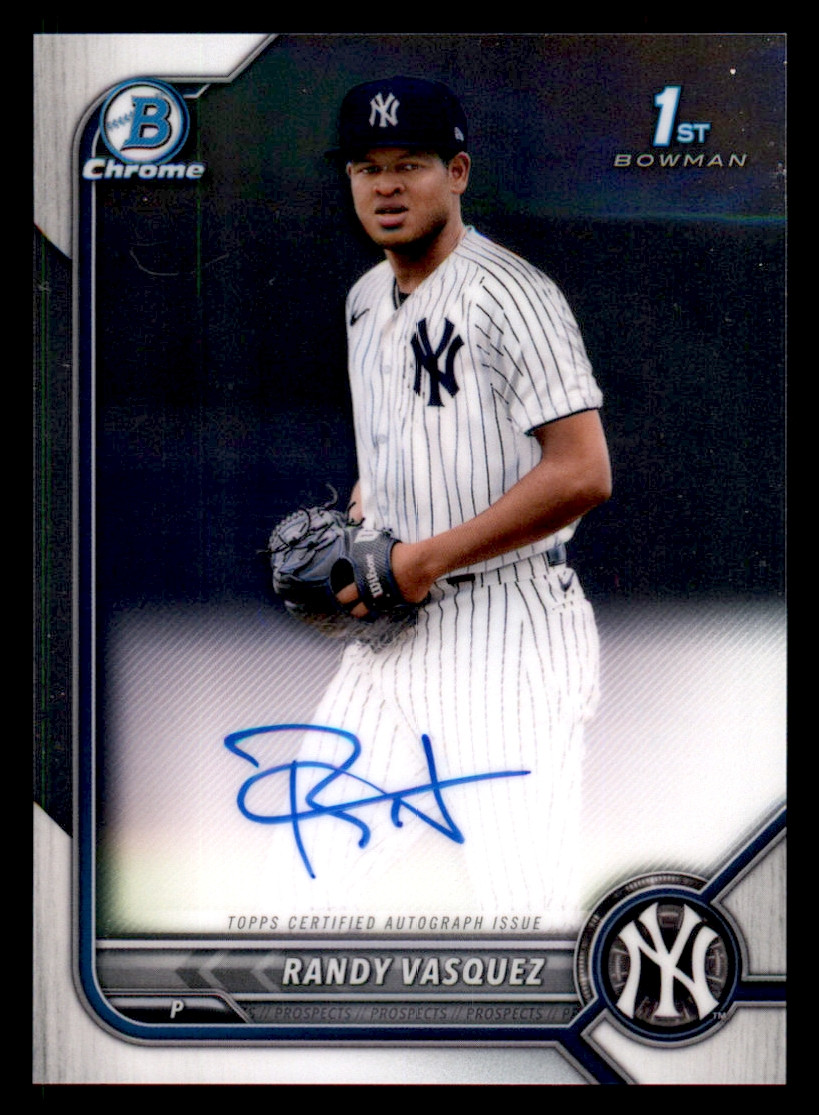 2022 Bowman Chrome Randy Vasquez Auto Rookie RC #CPA-RV Autograph Baseball 1st