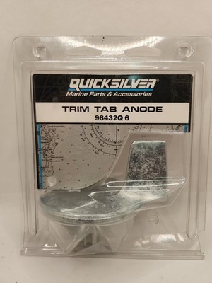 NEW Quicksilver 98432Q6 Zinc Trim Tab Anode Plate for Mercury and Mariner...