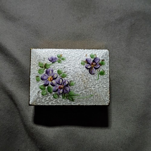 vintage guilloche Enamel Small Trinket Box