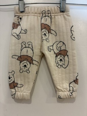 Disney Baby Boy Girl Winnie The Pooh Polyester Pull On Jogger Pants Cream 0/3M
