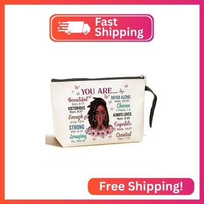 Jztco Inspirational Makeup Bag Christian Gifts You Are Beautiful Strong Amazing