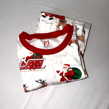The Children's Place Boys Girls Sz 14 Christmas Pajamas Pj Set Santa Sleigh deer