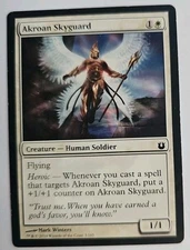 MTG Magic The Gathering Card Akroan Skyguard Creature Human Soldier White BOTG
