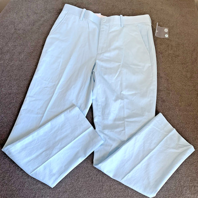Mode of One Mens 38 x 30 Linen Blend Suit Pants Slim-Fit Light Blue Trousers NWI