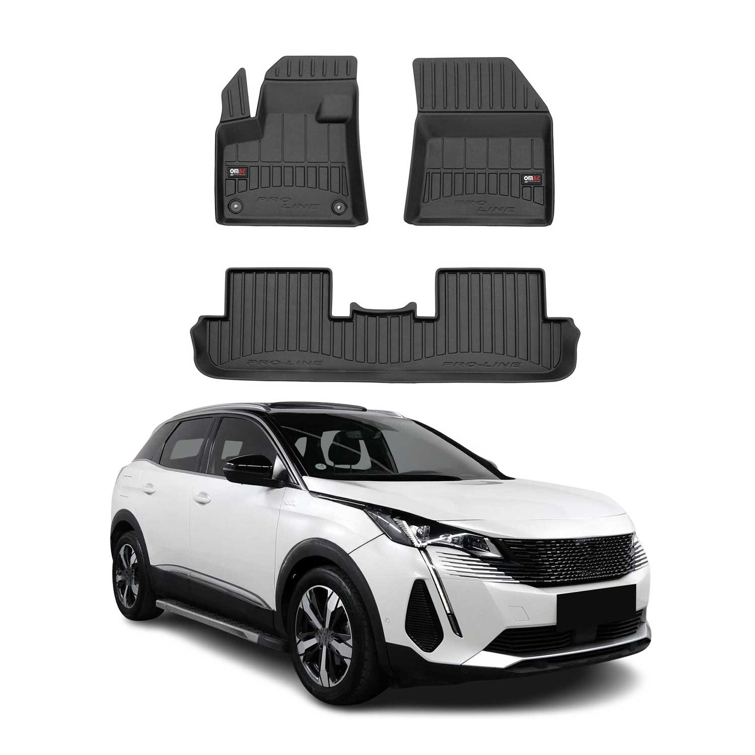 Tapis de sol Peugeot 3008 anti-saleté OMAC pour stopper l'eau et la boue