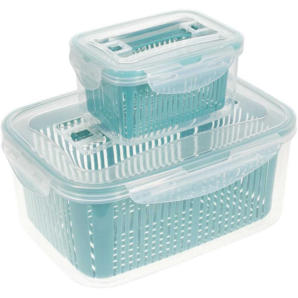 2 stücke Große Kapazität Kühlschrank Box Lebensmittelbehälter Küche Frische Box - Bild 2 von 4